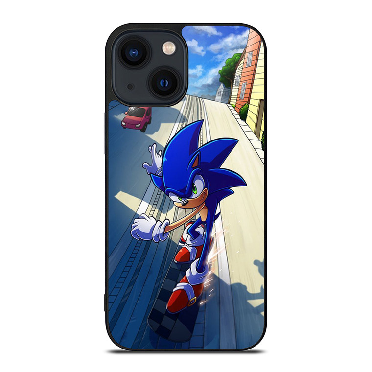 SONIC THE HEDGEHOG ON THE STREET iPhone 14 Plus Case
