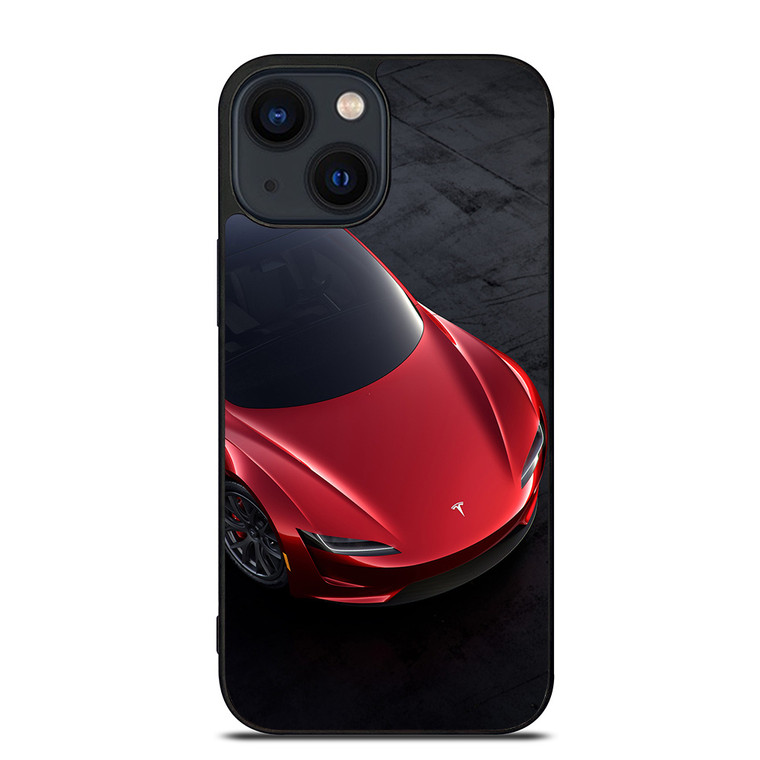 TESLA RED ELECTRIC CAR iPhone 14 Plus Case