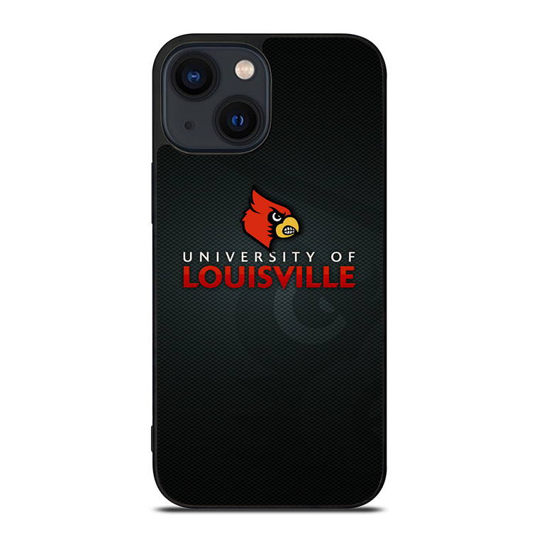 UNIVERSITY OF LOUISVILLE CARDINALS FOOTBALL LOGO MASCOT iPhone 14 Plus Case