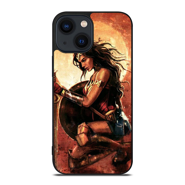 WONDER WOMAN SUPER HERO DC ART iPhone 14 Plus Case