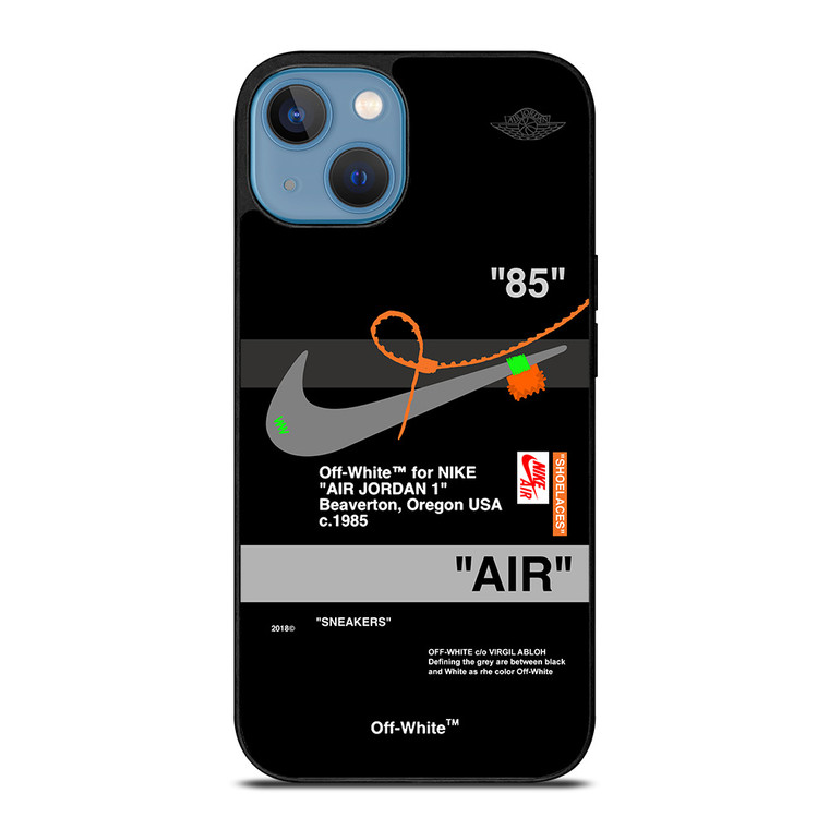 AIR JORDAN NIKE OFF WHITE BLACK iPhone 13 Case