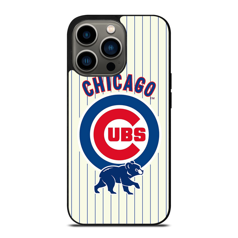 CHICAGO CUBS BASEBALL STRIPES LOGO iPhone 13 Pro Case
