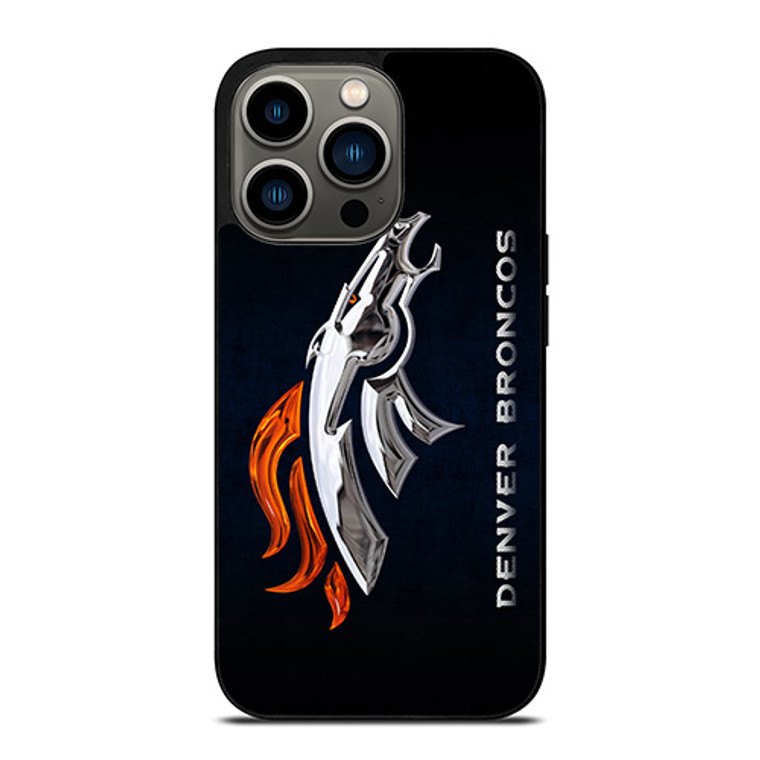 DENVER BRONCOS LOGO SILVER HORSE iPhone 13 Pro Case