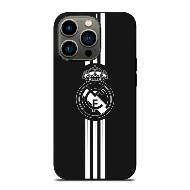 REAL MADRID FC LOGO BLACK WHITE iPhone 13 Pro Case