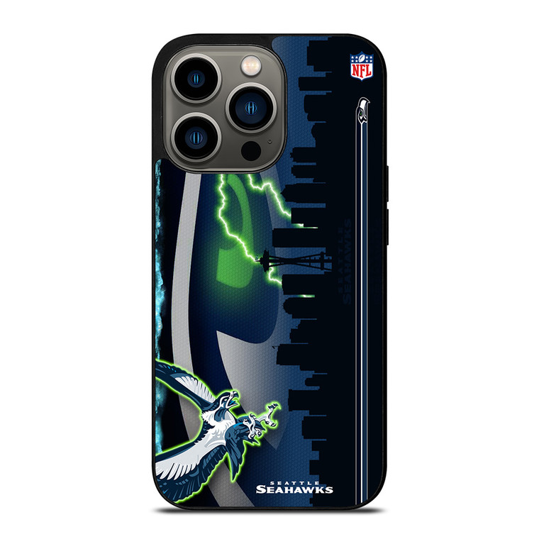 SEATTLE SEAHAWKS LOGO NFL TEAM MASCOT iPhone 13 Pro Case