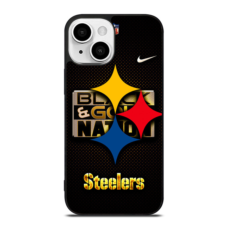 PITTSBURGH STEELERS BLACK AND GO NATION iPhone 13 Mini Case