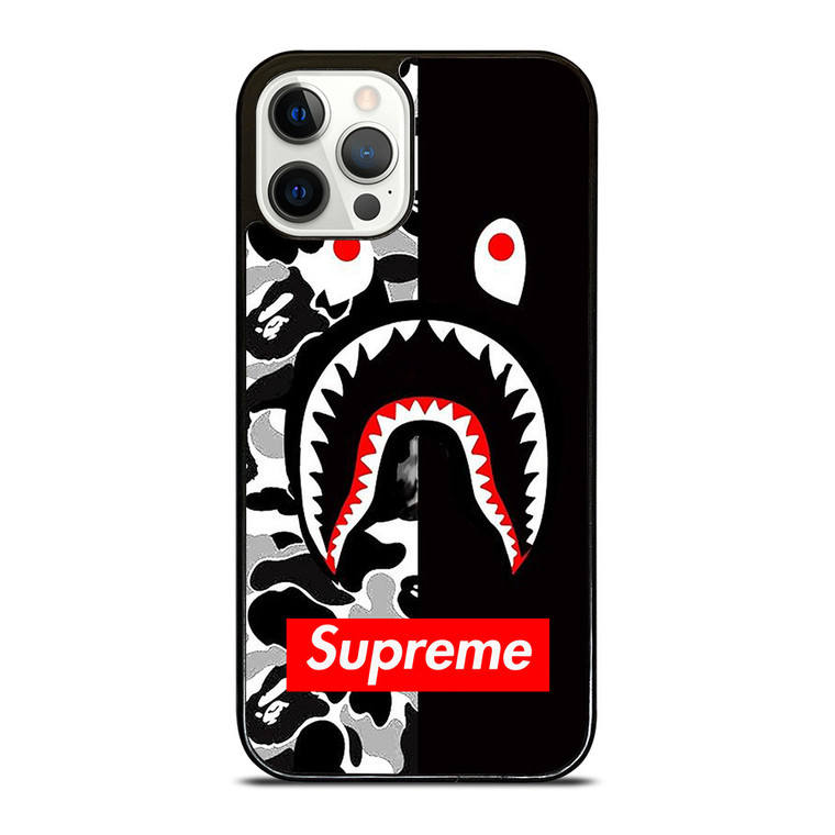 BAPE SHARK SUPREME CAMO BLACK iPhone 12 Pro Case