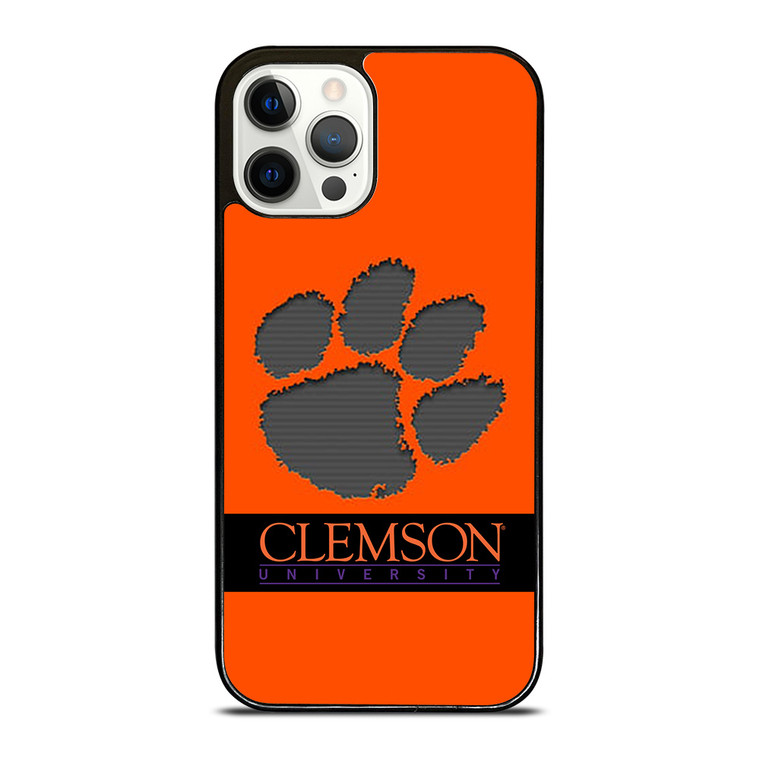CLEMSON TIGERS UNIVERSITY PAW LOGO iPhone 12 Pro Case