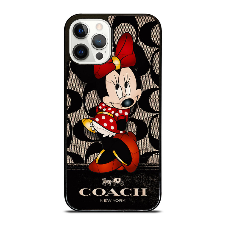 COACH NEW YORK BLACK MINNIE MOUSE iPhone 12 Pro Case