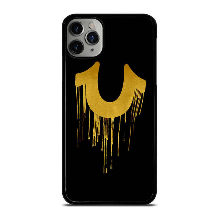 TRUE RELIGION GOLD BLACK LOGO iPhone 11 Pro Max Case