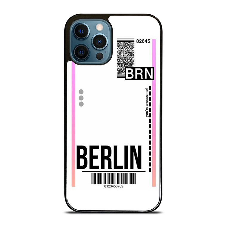 BERLIN BOARDING PASS iPhone 12 Pro Max Case
