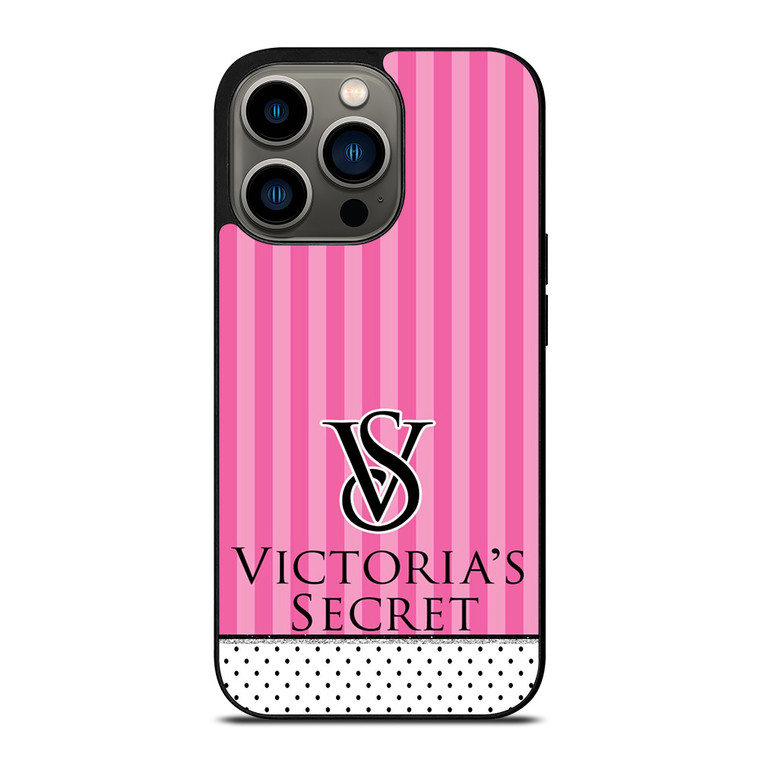 VICTORIA'S SECRET LOGO POLKADOT STRIPE iPhone 13 Pro Case