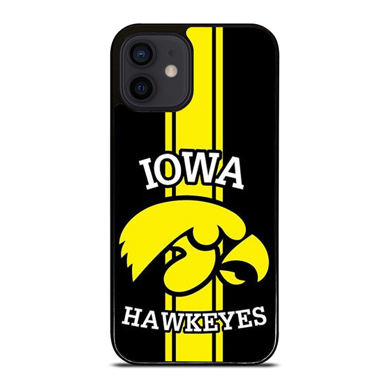 IOWA HAWKEYES STRIPS LOGO FOOTBALL TEAM iPhone 12 Mini Case