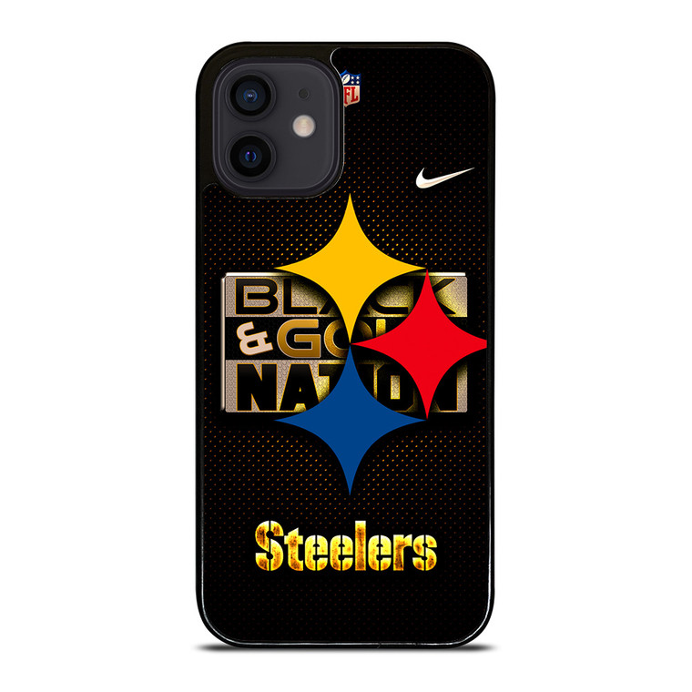 PITTSBURGH STEELERS BLACK AND GO NATION iPhone 12 Mini Case