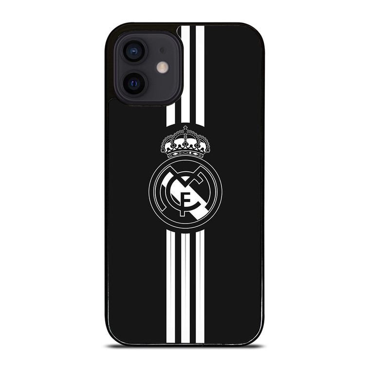 REAL MADRID FC LOGO BLACK WHITE iPhone 12 Mini Case