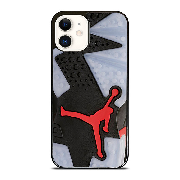 AIR JORDAN BLACK RED SOLE iPhone 12 Case