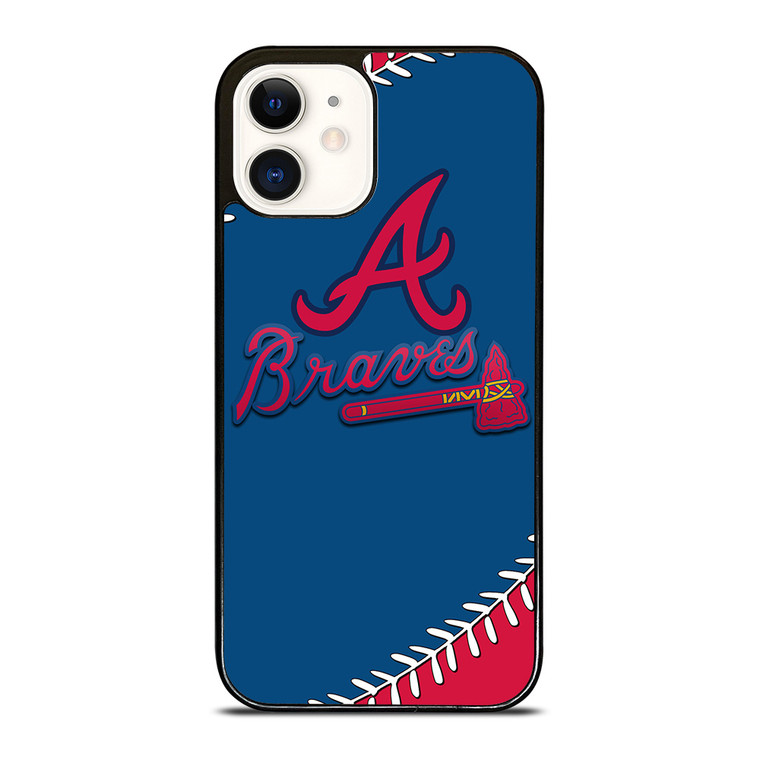 ATLANTA BRAVES ICON BALL BASEBALL iPhone 12 Case