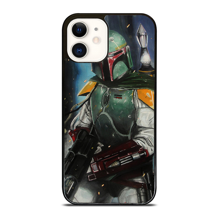 BOBA FETT STAR WARS ART iPhone 12 Case BOBA FETT STAR WARS ART iPhone 12 Case