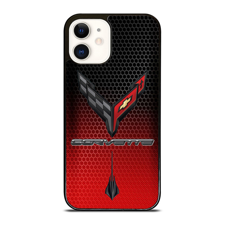 CORVETTE CHEVY STINGRAY LOGO RED iPhone 12 Case