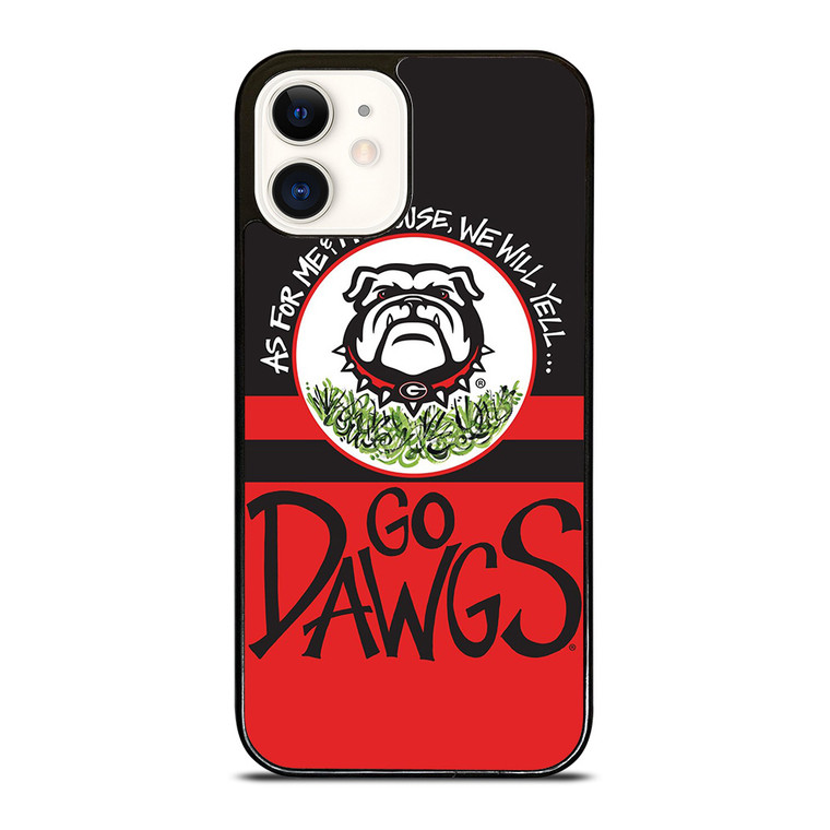 GEORGIA BULLDOGS DAWGS STRIP iPhone 12 Case
