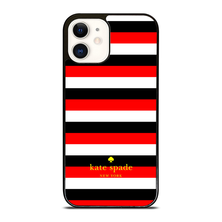 KATE SPADE PATTERN RED BLACK iPhone 12 Case