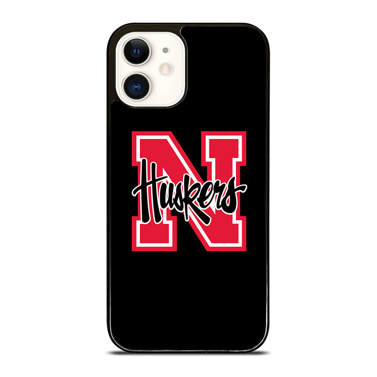 NEBRASKA HUSKERS UNIVERSITY FOOTBALL TEAM LOGO iPhone 12 Case