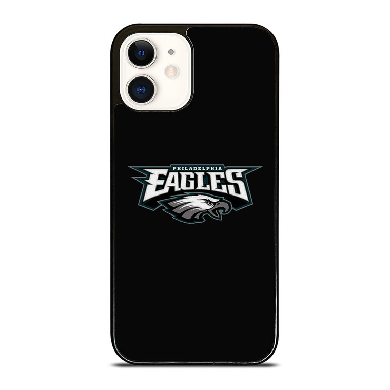 PHILADELPHIA EAGLES LOGO BLACK iPhone 12 Case