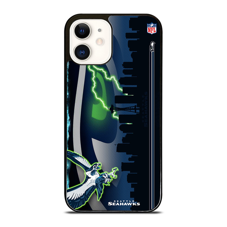 SEATTLE SEAHAWKS LOGO NFL TEAM MASCOT iPhone 12 Case