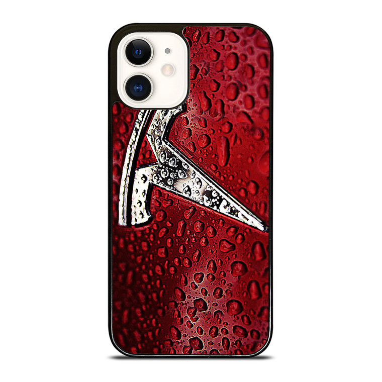 TESLA RED WATER EMBLEM iPhone 12 Case TESLA RED WATER EMBLEM iPhone 12 Case