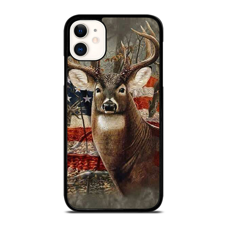 AMERICAN FLAG DEER BUCK CAMO iPhone 11 Case