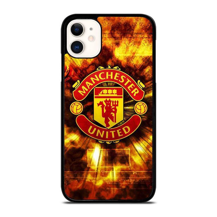 MANCHESTER UNITED FOOTBALL CLUB ON FIRE iPhone 11 Case