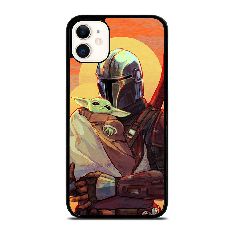 MANDALORIAN AND BABY YODA STAR WARS CARTOON iPhone 11 Case MANDALORIAN AND BABY YODA STAR WARS CARTOON iPhone 11 Case