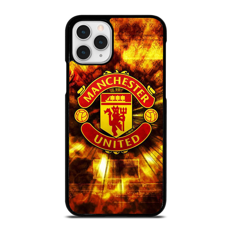 MANCHESTER UNITED FOOTBALL CLUB ON FIRE iPhone 11 Pro Case