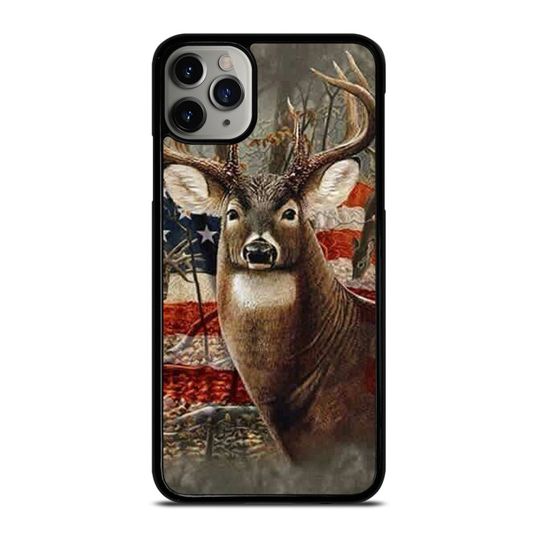 AMERICAN FLAG DEER BUCK CAMO iPhone 11 Pro Max Case