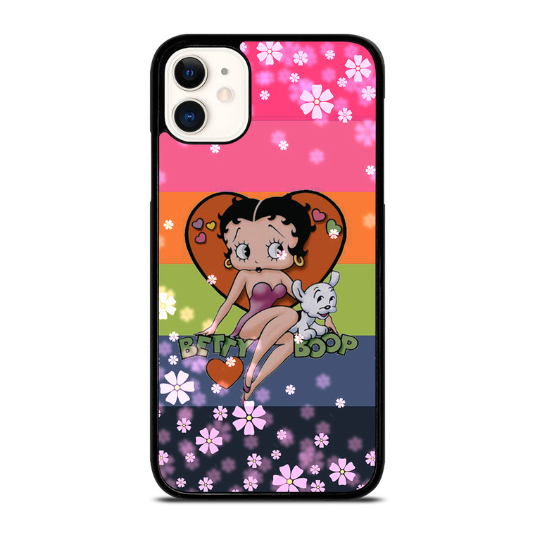BETTY BOOP PINK FLOWER iPhone 11 Case
