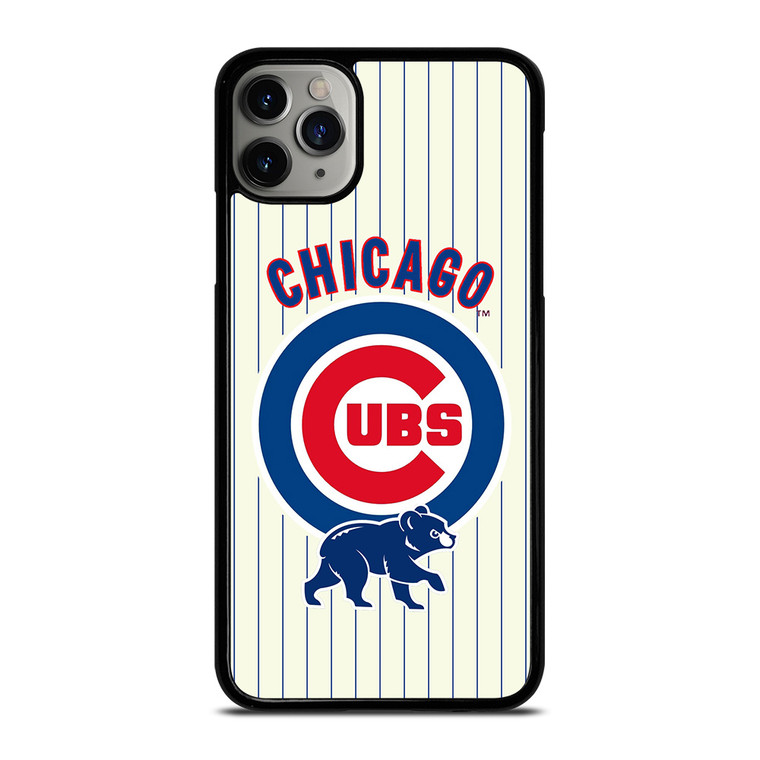 CHICAGO CUBS BASEBALL STRIPES LOGO iPhone 11 Pro Max Case