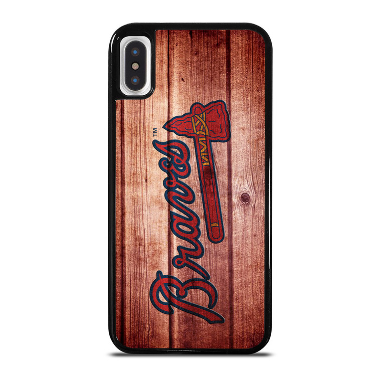 ATLANTA BRAVES BASEBALL WOOD iPhone X / XS Case