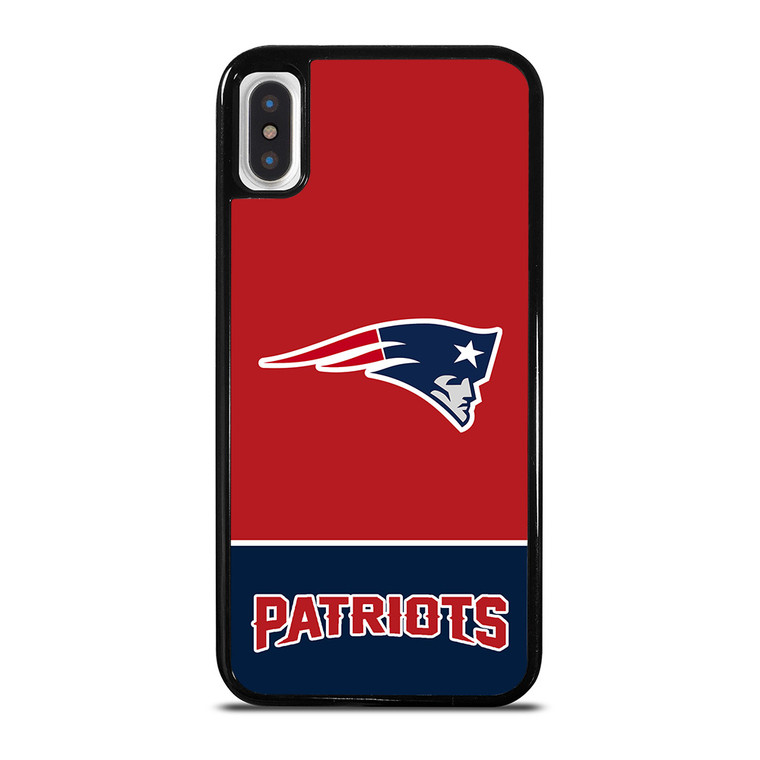 NEW ENGLAND PATRIOTS STRIPS FOOTBALL LOGO iPhone X / XS Case