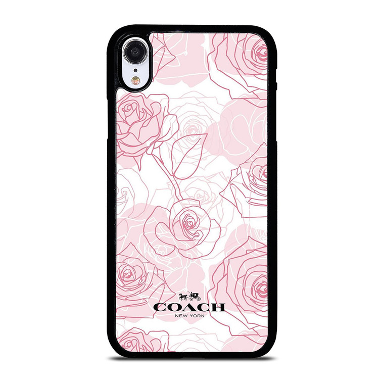 COACH NEW YORK PINK ROSES iPhone XR Case COACH NEW YORK PINK ROSES iPhone XR Case