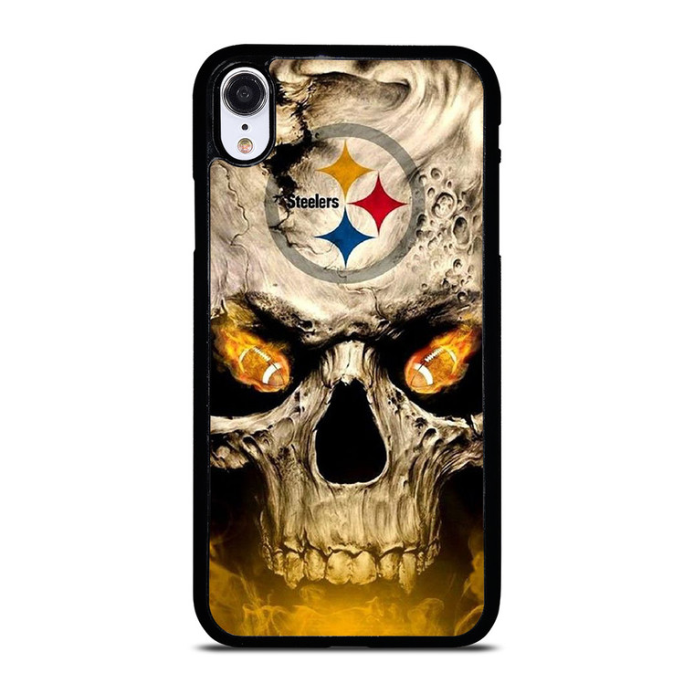 PITTSBURGH STEELERS FOOTBALL SKULL iPhone XR Case