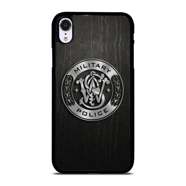SMITH AND WESSON MILITARY POLICE METAL LOGO iPhone XR Case