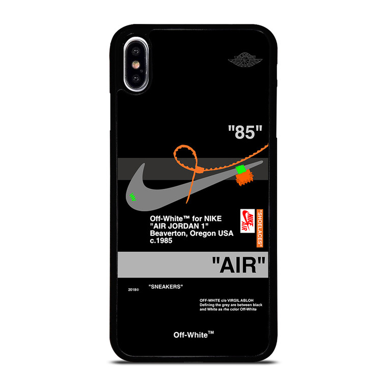 AIR JORDAN NIKE OFF WHITE BLACK iPhone XS Max Case