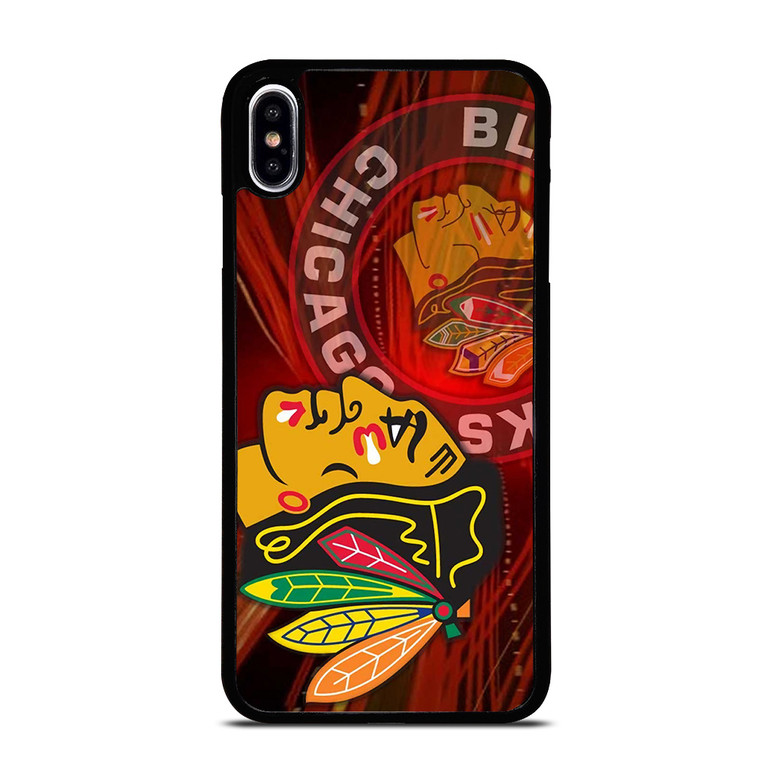 CHICAGO BLACK HAWKS HEAD ICON iPhone XS Max Case