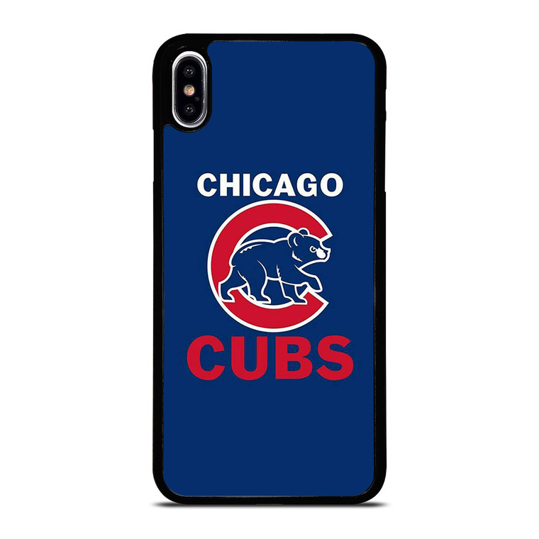 CHICAGO CUBS BLUE RED LOGO BASEBALL iPhone XS Max Case