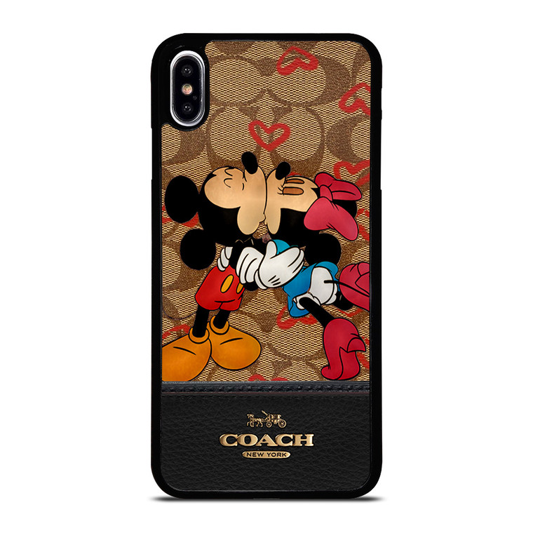 COACH NEW YORK BROWN MICKEY AND MINNIE MOUSE iPhone XS Max Case