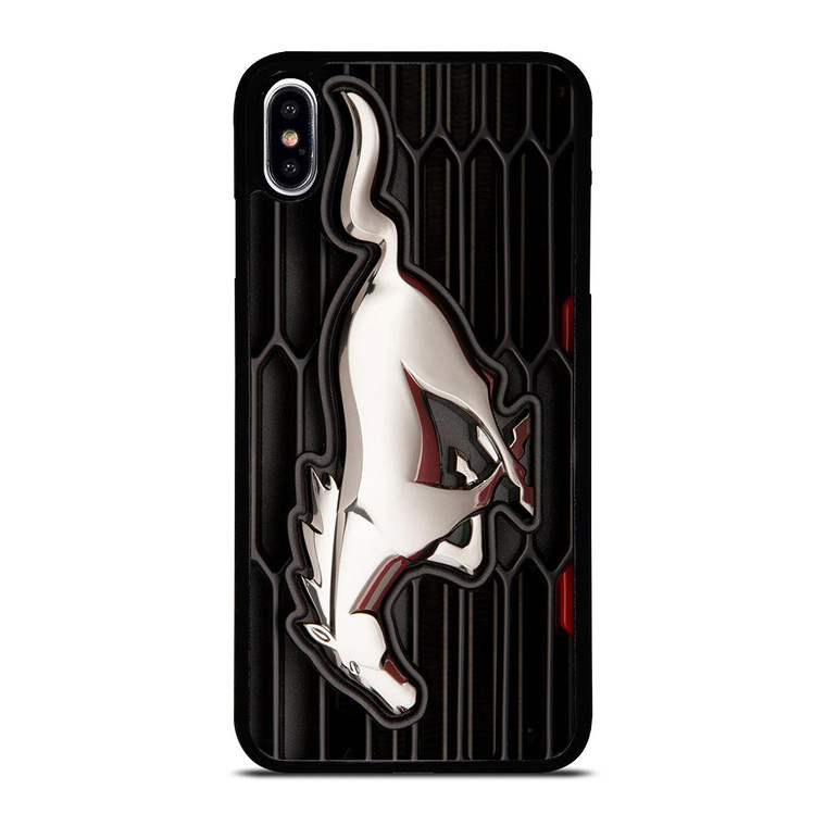FORD MUSTANG SILVER GT LOGO iPhone XS Max Case