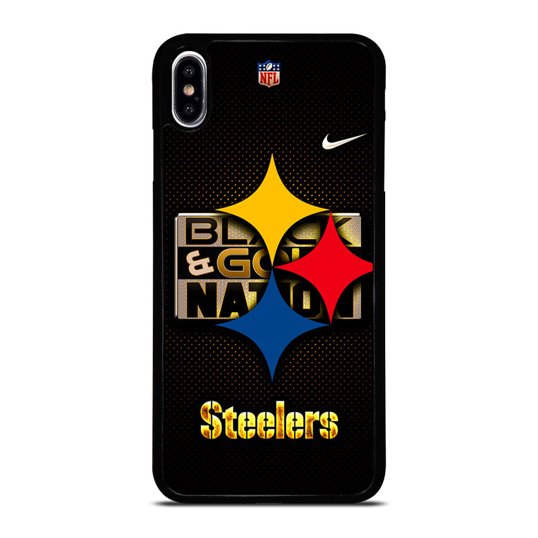 PITTSBURGH STEELERS BLACK AND GO NATION iPhone XS Max Case