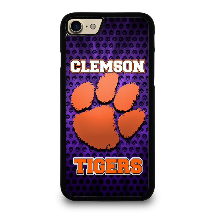 CLEAMSON TIGERS FOOTBALL LOGO PURPLE iPhone 7 Case