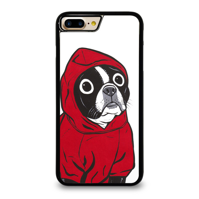 BOSTON TERRIER IN A RED HOODIE iPhone 7 Plus Case