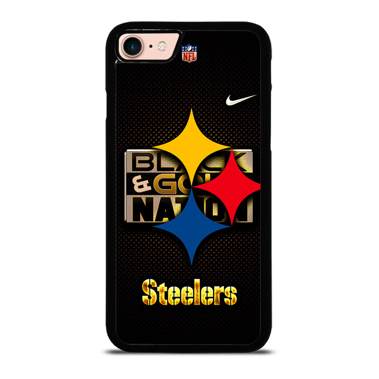 PITTSBURGH STEELERS BLACK AND GO NATION iPhone 8 Case